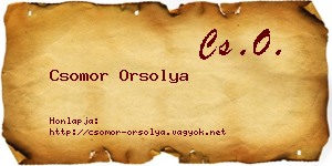 Csomor Orsolya névjegykártya