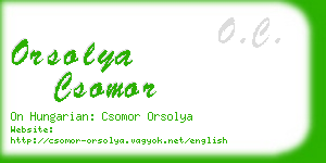 orsolya csomor business card